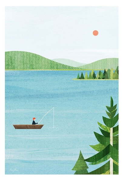 Плакат 30x40 cm Lake - Travelposter