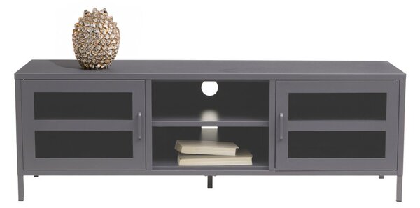 Сива стоманена маса за телевизор 150x50x45 cm Acier – Premier Housewares