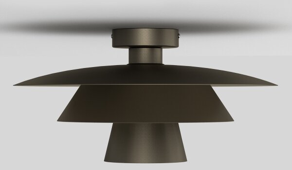 Плафон PLATO 1xE27/15W/230V Ø 32 см антрацит