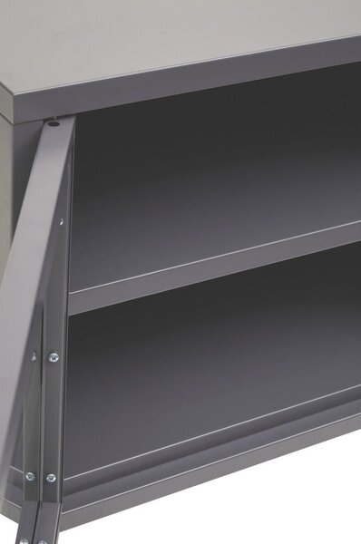 Сива стоманена маса за телевизор 150x50x45 cm Acier – Premier Housewares