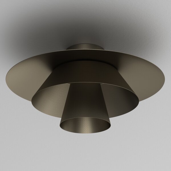 Плафон PLATO 1xE27/15W/230V Ø 32 см антрацит