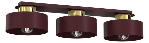 Потолочно осветително тяло MARTI 3xE27/15W/230V 68x20,5 cm бордо/златно