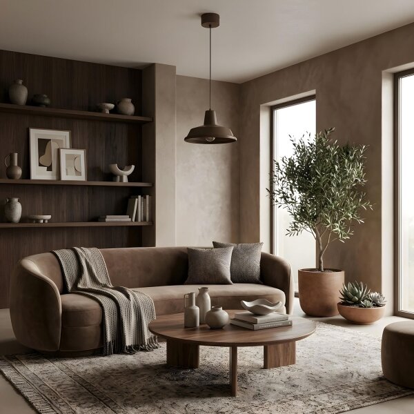 Полилей на кабел CLASS 1xE27/15W/230V кафяв