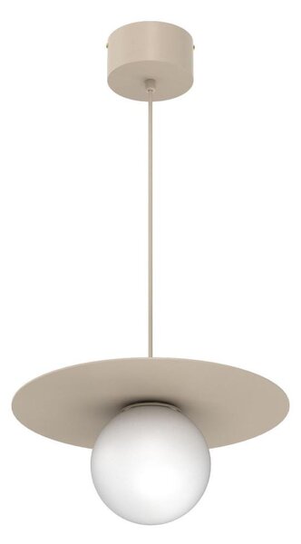 Висяща лампа на шнур FLAT 1xE27/15W/230V бежова