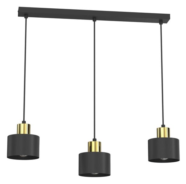Полилей на кабел PARKLA 3xE27/15W/230V черен