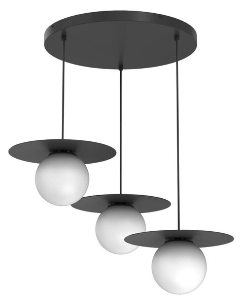 Полилей на кабел FLAT 3xE27/15W/230V черен