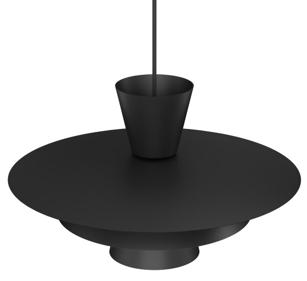 Полилей на кабел PLATO 1xE27/15W/230V черен