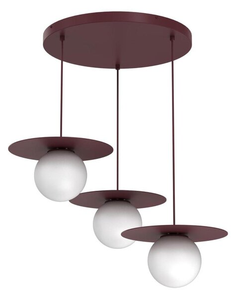 Полилей с кабел FLAT 3xE27/15W/230V бордо