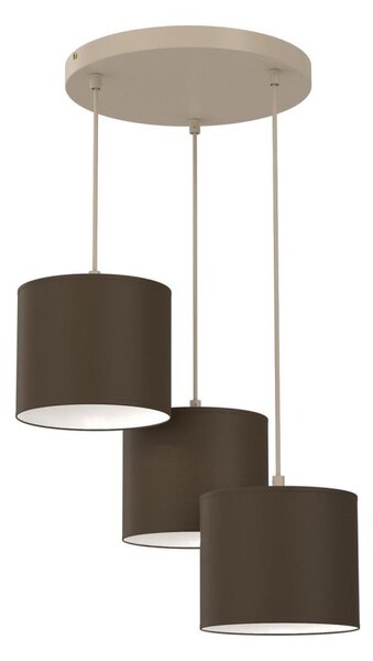 Полилей на кабел ARDEN 3xE27/15W/230V Ø 30 см бежово/кафяво