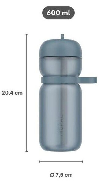 Прасковена пластмасова бутилка 600 ml Active – Mepal
