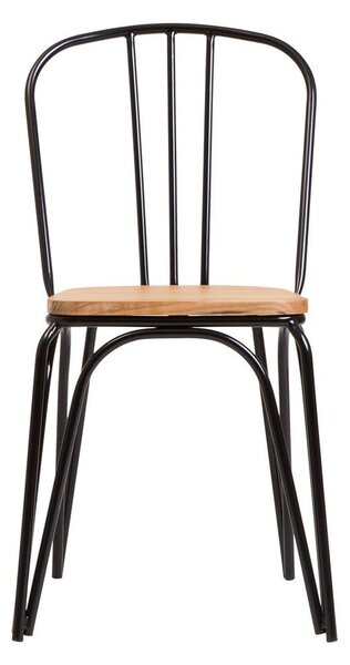 Черен трапезен стол от масивен бряст District – Premier Housewares