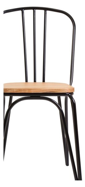 Черен трапезен стол от масивен бряст District – Premier Housewares