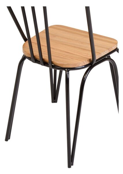 Черен трапезен стол от масивен бряст District – Premier Housewares