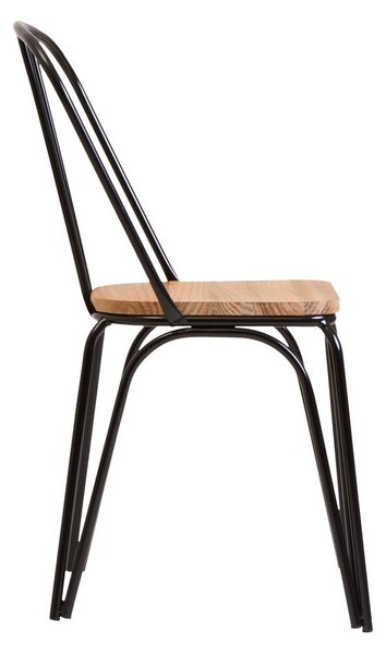 Черен трапезен стол от масивен бряст District – Premier Housewares