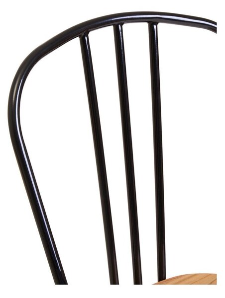 Черен трапезен стол от масивен бряст District – Premier Housewares