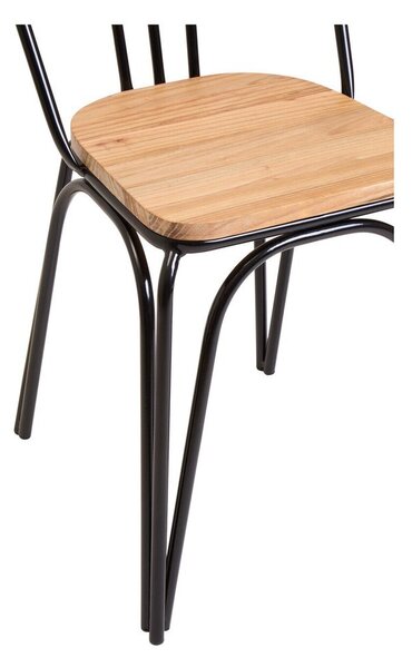 Черен трапезен стол от масивен бряст District – Premier Housewares
