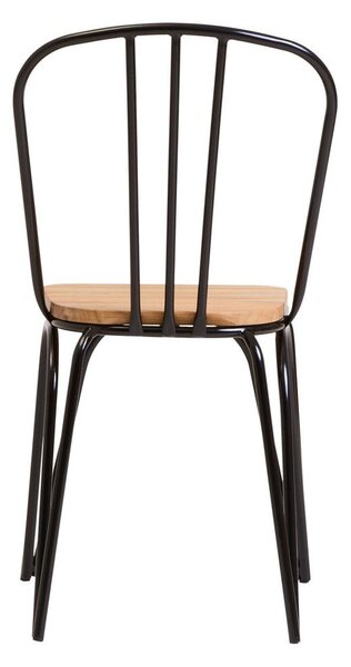 Черен трапезен стол от масивен бряст District – Premier Housewares