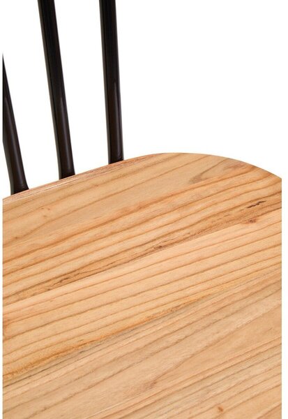 Черен трапезен стол от масивен бряст District – Premier Housewares