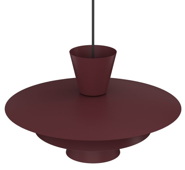 Полилей на кабел PLATO 1xE27/15W/230V бордо