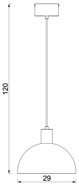 Полилей на кабел HANDA 1xE27/15W/230V кафяв