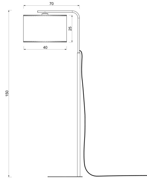 Подова лампа ARDEN 1xE27/15W/230V бежова