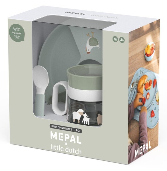 Пластмасов детски комплект за хранене 3 бр. Little Farm by Little Dutch – Mepal