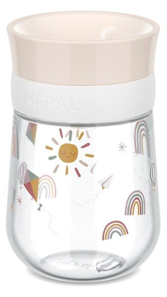 Бежова пластмасова детска чаша 300 ml Sunshine & Rainbow – Mepal