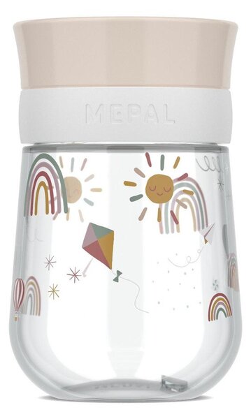 Бежова пластмасова детска чаша 300 ml Sunshine & Rainbow – Mepal