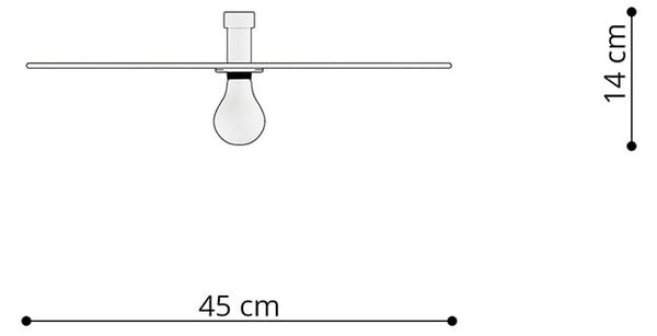 Черно таванно осветително тяло ø 45 cm Soho - Nice Lamps