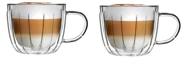 Стъклени чаши в комплект 2 бр. за капучино 350 ml Tulip – Vialli Design