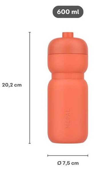 Антрацитна пластмасова бутилка 600 ml Active – Mepal