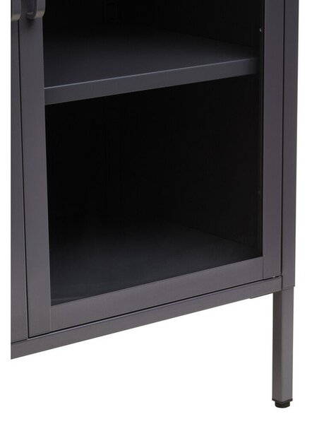 Сива стоманена витрина 80x102x40 cm Acier – Premier Housewares