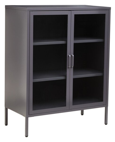 Сива стоманена витрина 80x102x40 cm Acier – Premier Housewares