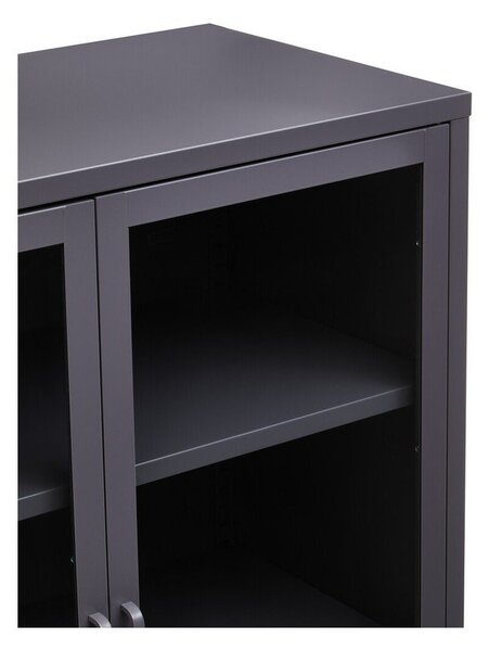 Сива стоманена витрина 80x102x40 cm Acier – Premier Housewares