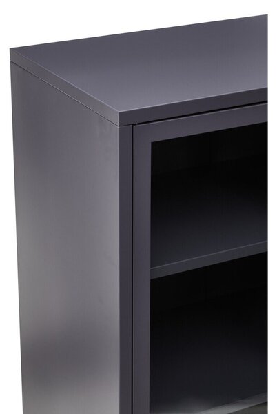 Сива стоманена витрина 80x102x40 cm Acier – Premier Housewares