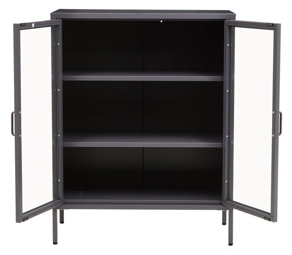 Сива стоманена витрина 80x102x40 cm Acier – Premier Housewares