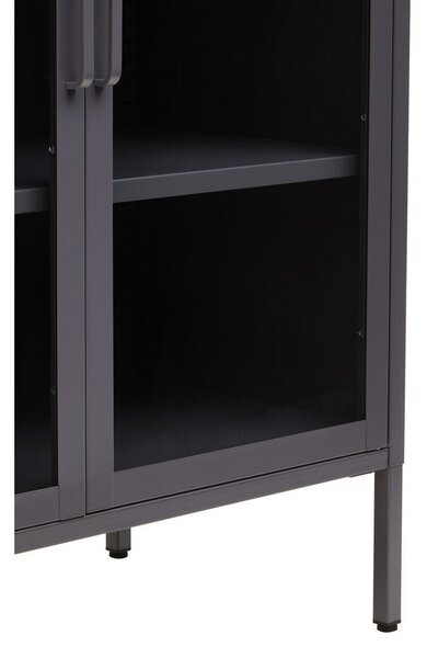 Сива стоманена витрина 80x102x40 cm Acier – Premier Housewares