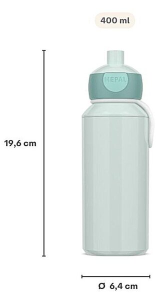 Светлорозова пластмасова детска бутилка 400 ml Fairy Garden by Little Dutch – Mepal