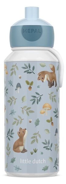 Светлосиня пластмасова детска бутилка 400 ml Forest Friends by Little Dutch – Mepal