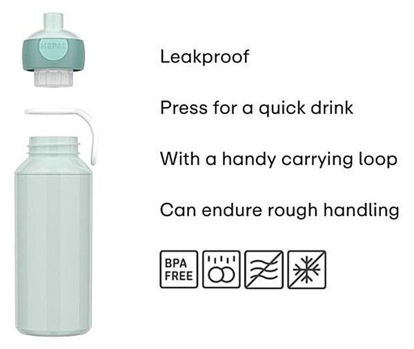 Светлорозова пластмасова детска бутилка 400 ml Fairy Garden by Little Dutch – Mepal