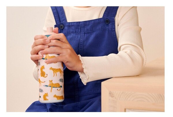 Светлорозова пластмасова детска бутилка 400 ml Fairy Garden by Little Dutch – Mepal