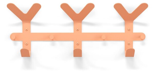 Стоманена стенна закачалка в цвят сьомга 66 cm Frondo – Spinder Design