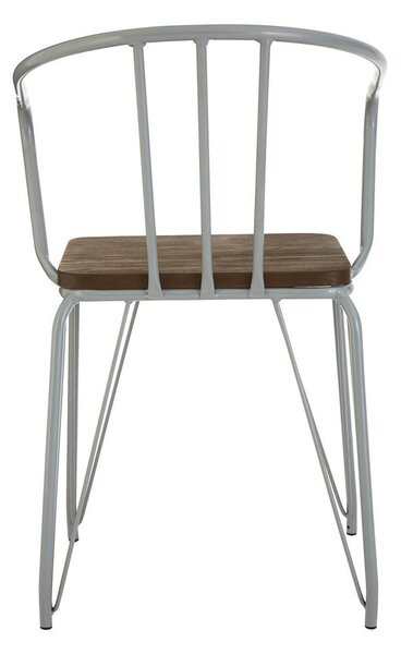 Сив/в тъмно естествен цвят трапезен стол от масивен бряст District – Premier Housewares