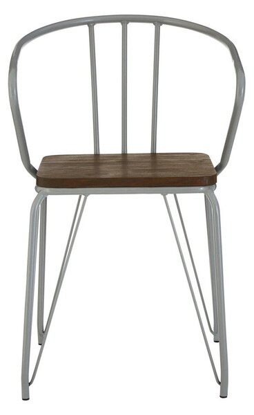 Сив/в тъмно естествен цвят трапезен стол от масивен бряст District – Premier Housewares