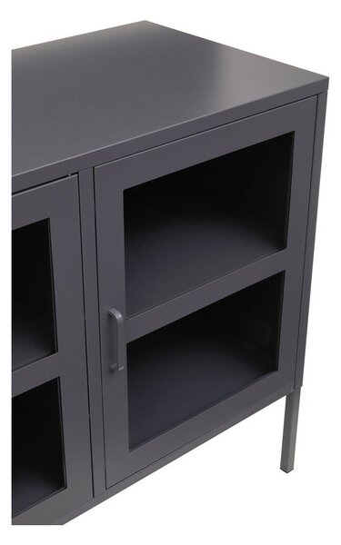 Сива стоманена витрина 140x80x45 cm Acier – Premier Housewares