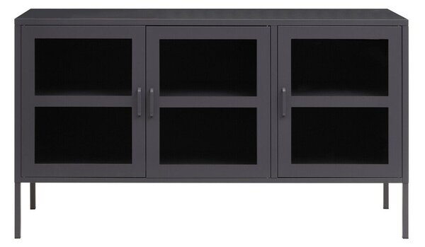 Сива стоманена витрина 140x80x45 cm Acier – Premier Housewares