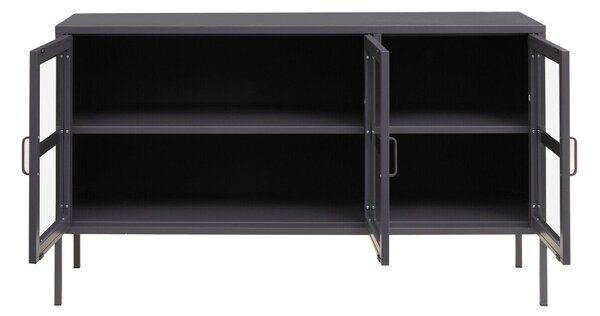 Сива стоманена витрина 140x80x45 cm Acier – Premier Housewares