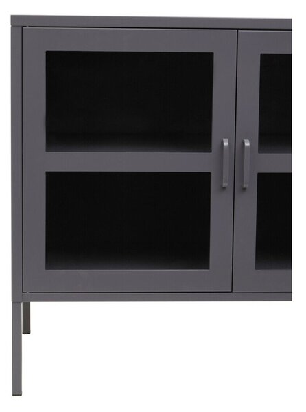 Сива стоманена витрина 140x80x45 cm Acier – Premier Housewares