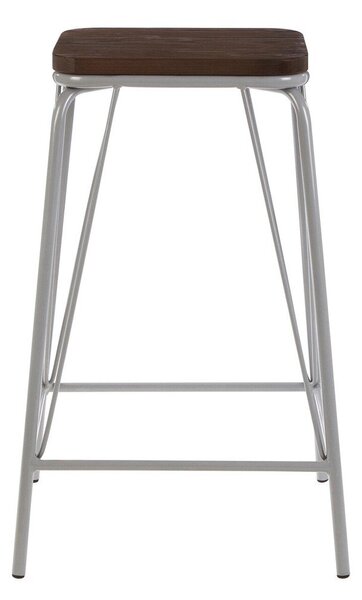 Сив/в тъмно естествен цвят стол от масивен бряст District – Premier Housewares