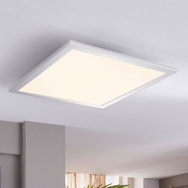Lindby LED панел Livel, комплект от 2 броя, 4000 K, 40 x cm, сребрист, Металик, Кухня, Пластмаса, Модерен